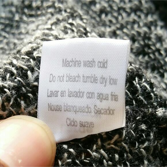 Poof! Black Sweater With Lace Panel Size Large - Picture 7 of 7